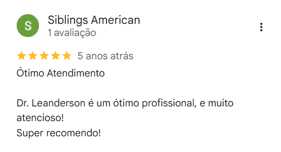 Depoimento Google Dr. Leanderson Rodrigues Bonfim